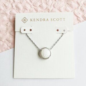 Kendra Scott Volleyball White Mother-of-Pearl Necklace
